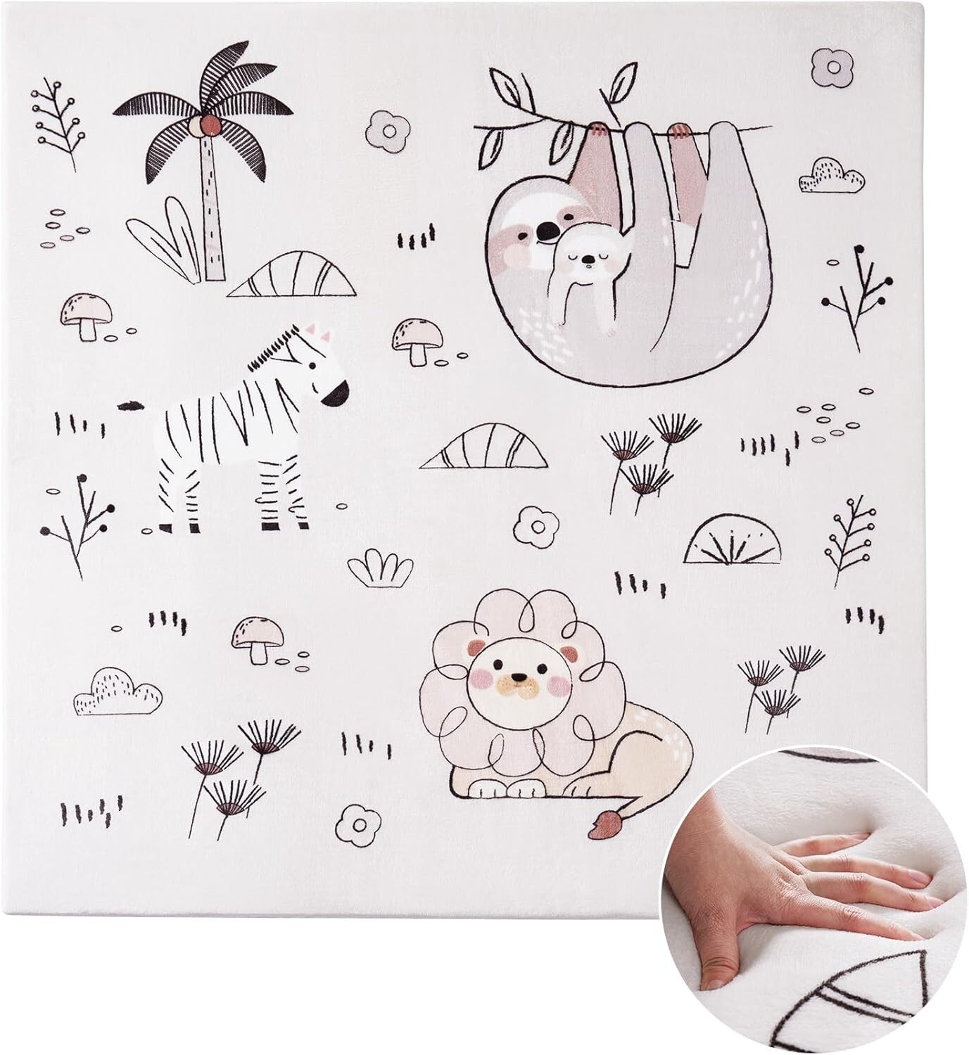 Robud Baby Play Mat 50"X50" Non Slip Large Playpen Mat Thick Crawling Mat Pad