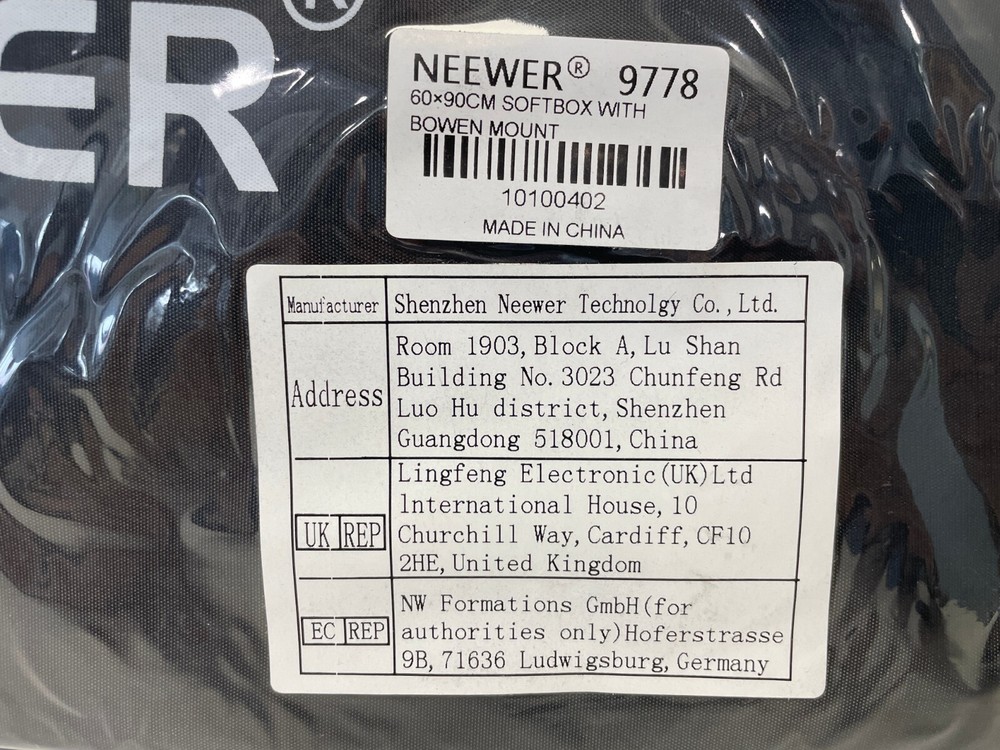 Neewer 9778 Soft Box Reflector / Diffuser 60x90cm