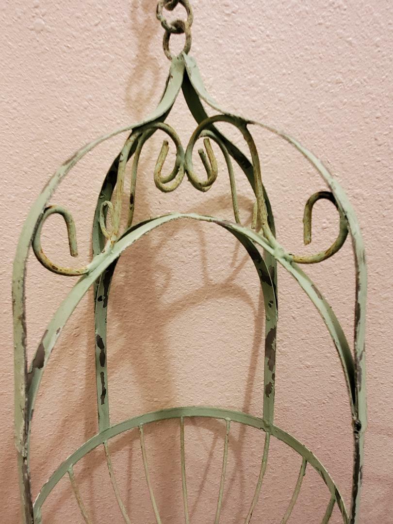 Rustic Hanging PLANTER Basket Antique Victorian Style Garden Plant Hanger