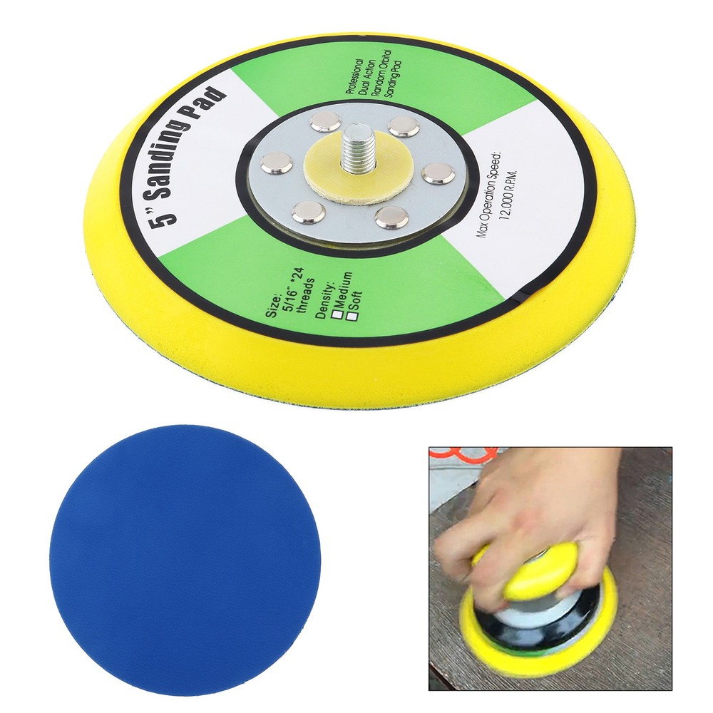 Dual Action Hook Loop Sander Sanding Backing Pad with 5/16th