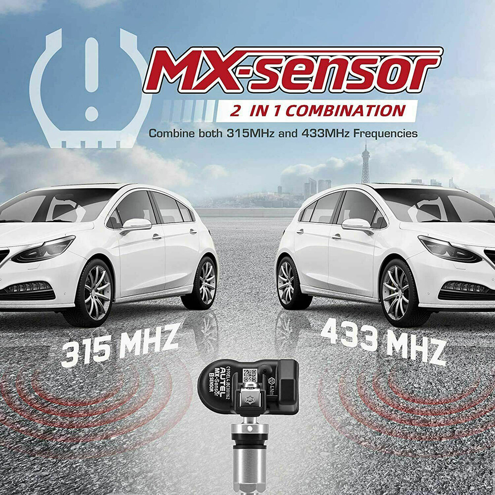 4pcs Autel MX-Sensor 315&433MHz Programmable TPMS Universal Tire Pressure Sensor