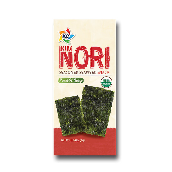 Organic Seasoned Roasted Seaweed Snacks 36 Individual Pack Sweet Spicy Kim Nori