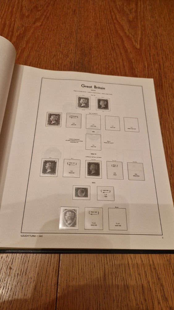 Great Britain Light House 1837-1986 Illustrated Stamp Album Pages. See details