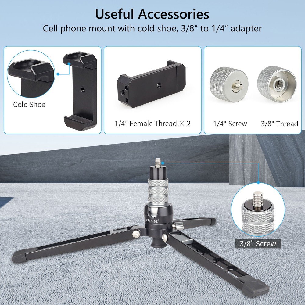 ARTCISE Monopod Base Support/tripod Stand Unipod Holder Lockable Ballhead 220lbs