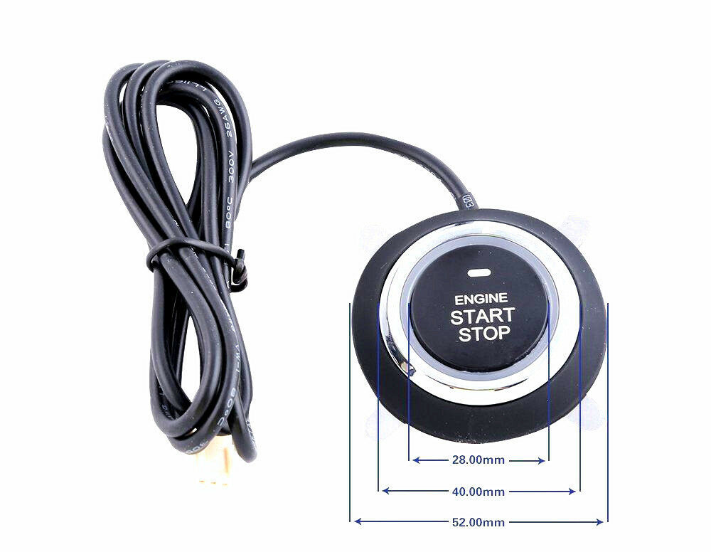 Car One Key Remote Start System Ignition Engine Start Button Vibration Alarm Kit