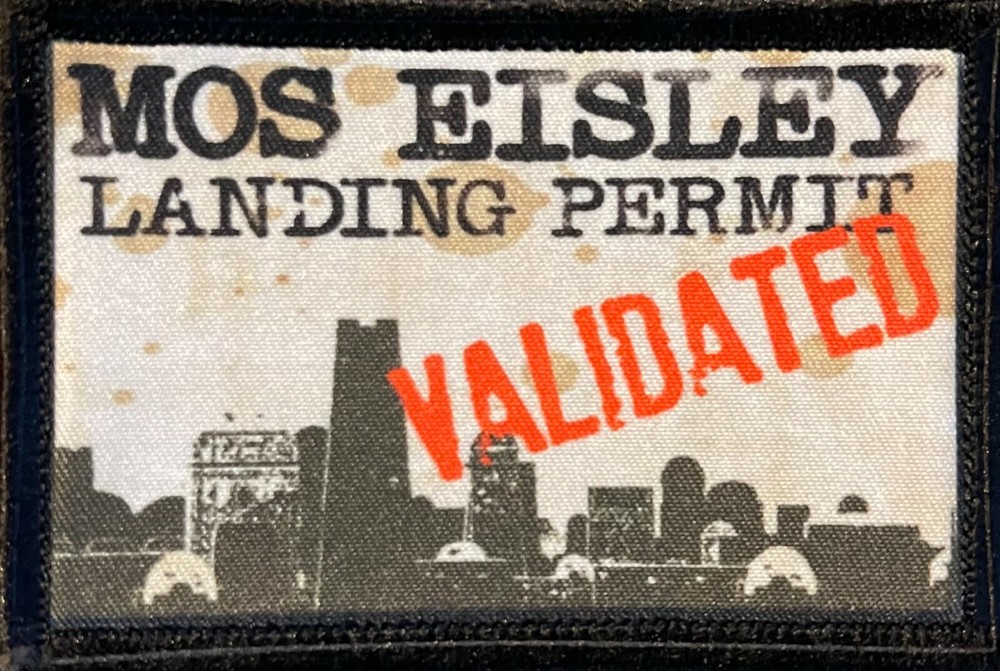 Star Wars Mos Eisley Spaceport Cantina Sign Morale Patch.
