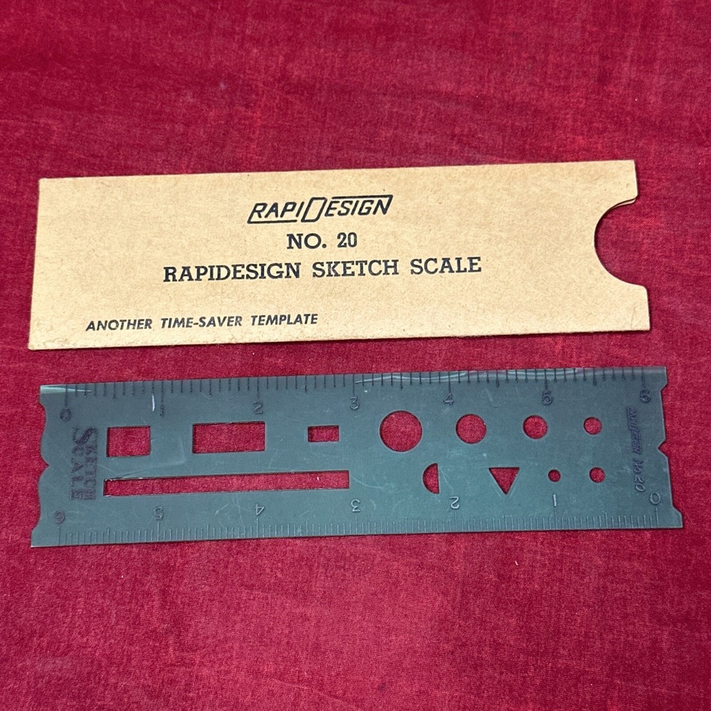 RapiDesign Stencil Template Guide 20 Drafting Geometric Square Circle Rectangle
