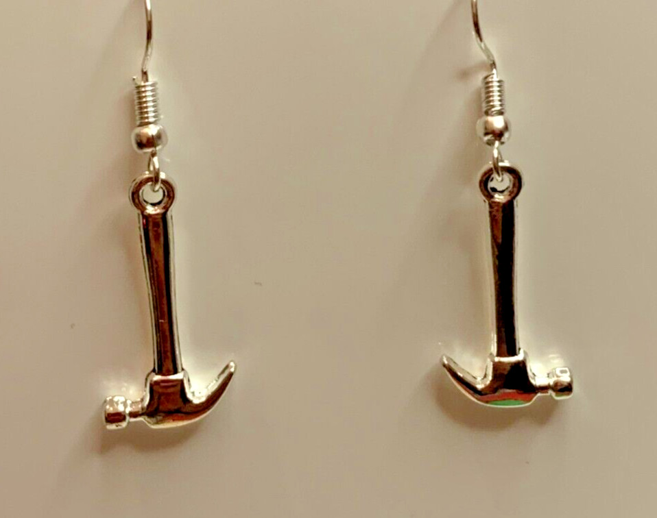 Hammer Earring, Tool Earrings, Gift Idea, Carpenter Earrings, Tools