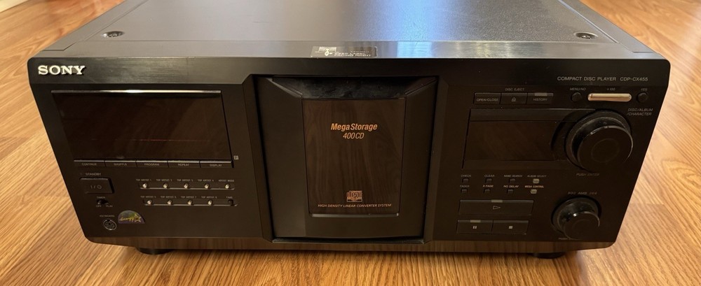 Sony CDP-CX455 Compact Disc Player Mega Storage 400 CD Changer Player