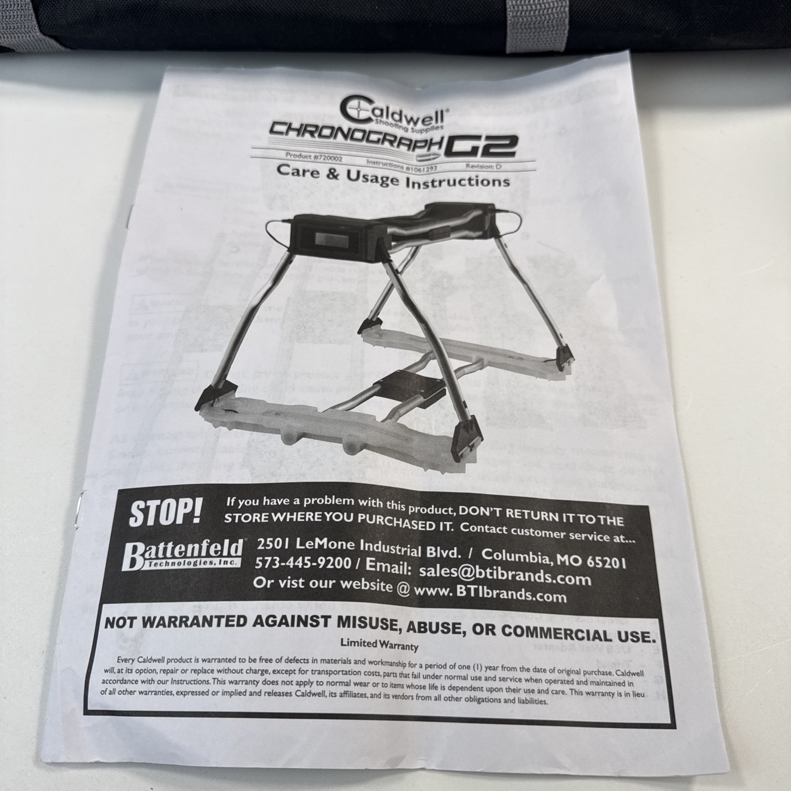 Caldwell 720002 Ballistic Precision G2 Chronograph w/ Tripod & Bluetooth No Box