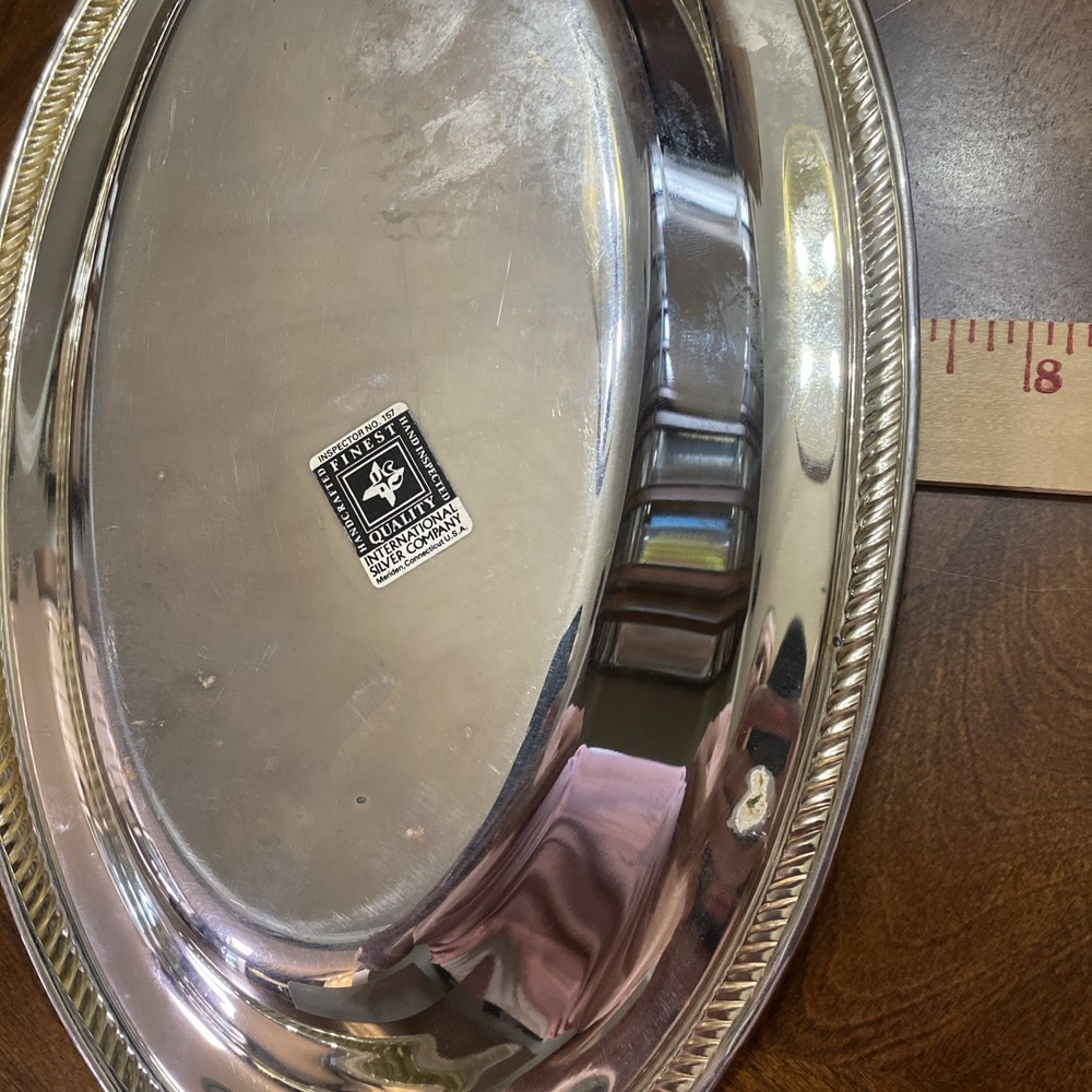 International Silver Co. Roped platter