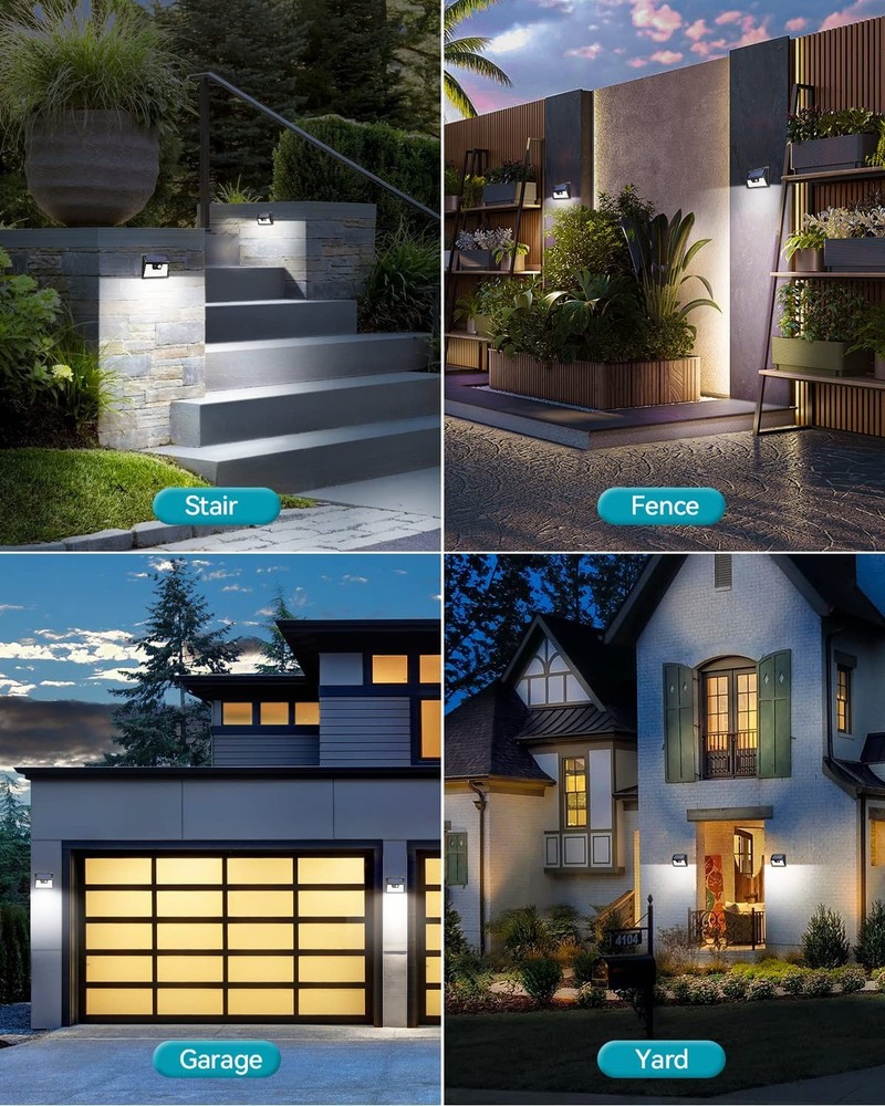 Solar Lights Outdoor 2 Pack, 140LED/3 Modes Motion Sensor Wall Lights Solar P...