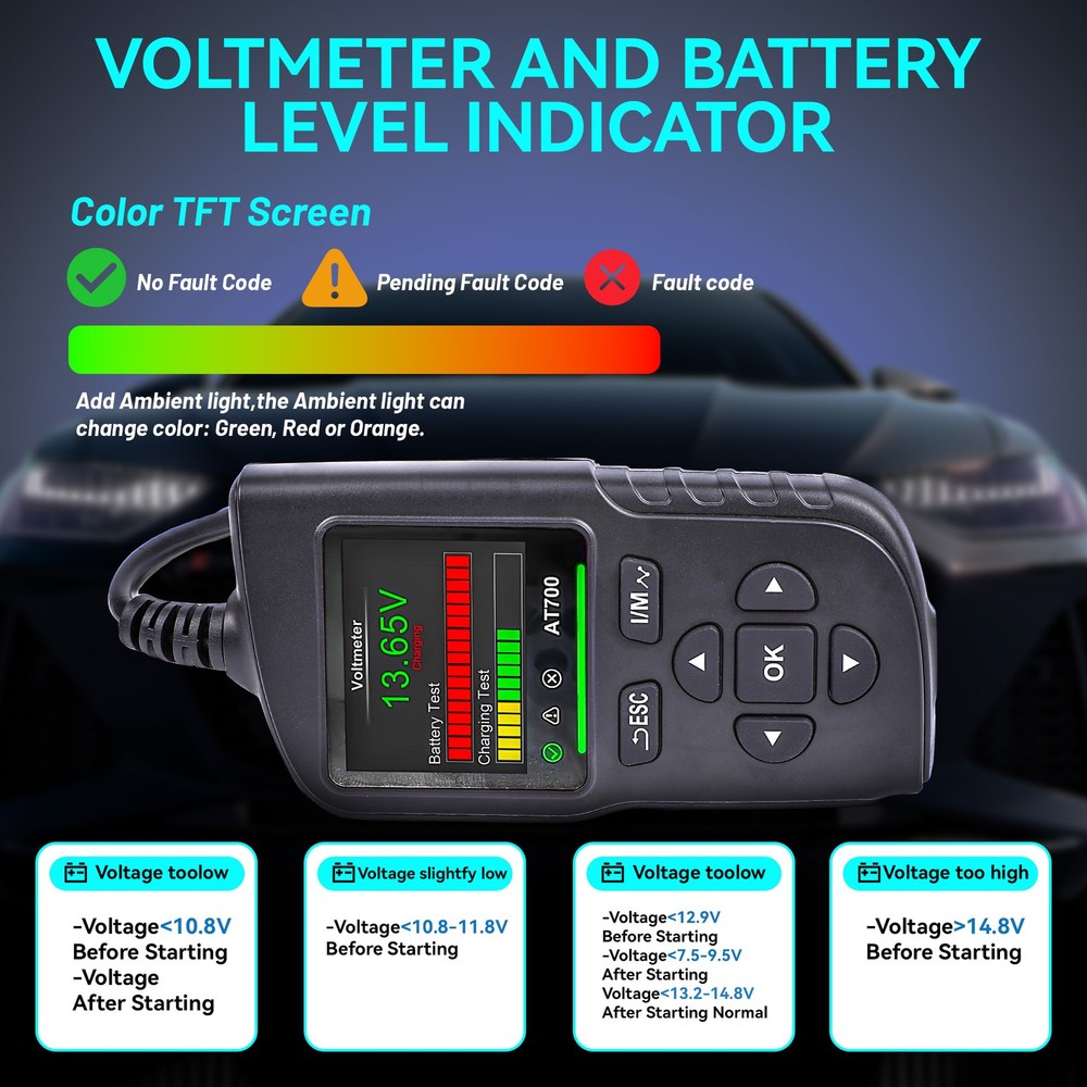 AT700 Scanner Code Reader Car Diagnostic Scan Tool Check Engine Fault