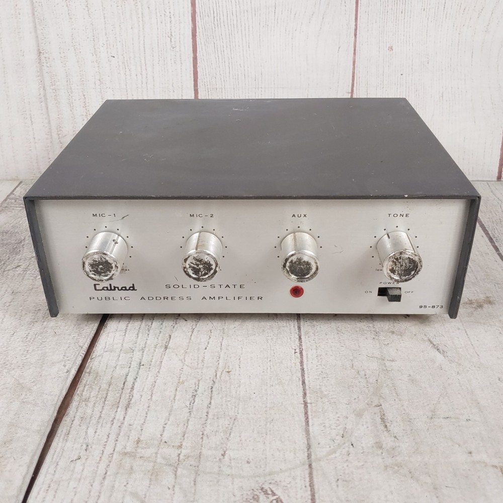 Calrad Solid State Amp Model 95-873 - Public Address Amplifier - TESTED WORKING