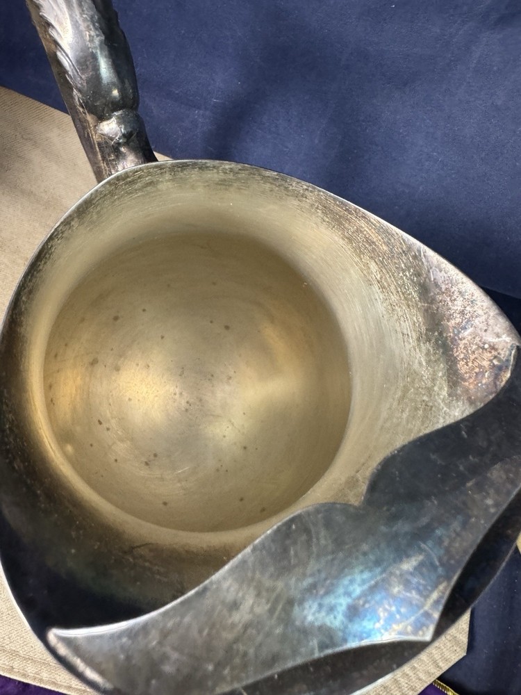 RARE WEIGL Silver Plate Water Pitcher Silverplate Footed w/Ice Lip Ornate Handle