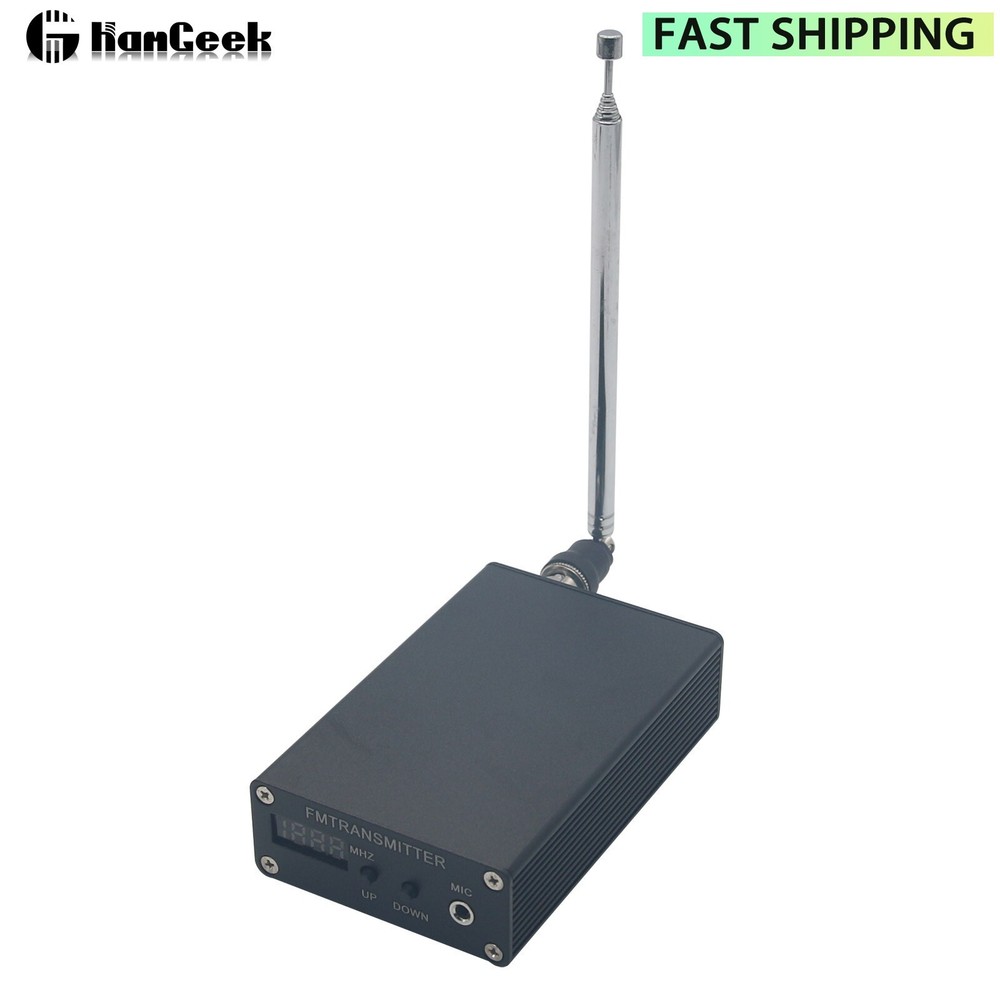 PLL Stereo FM MP3 Transmitter Mini Radio Station w/ Adapter Antenna Shield Wire