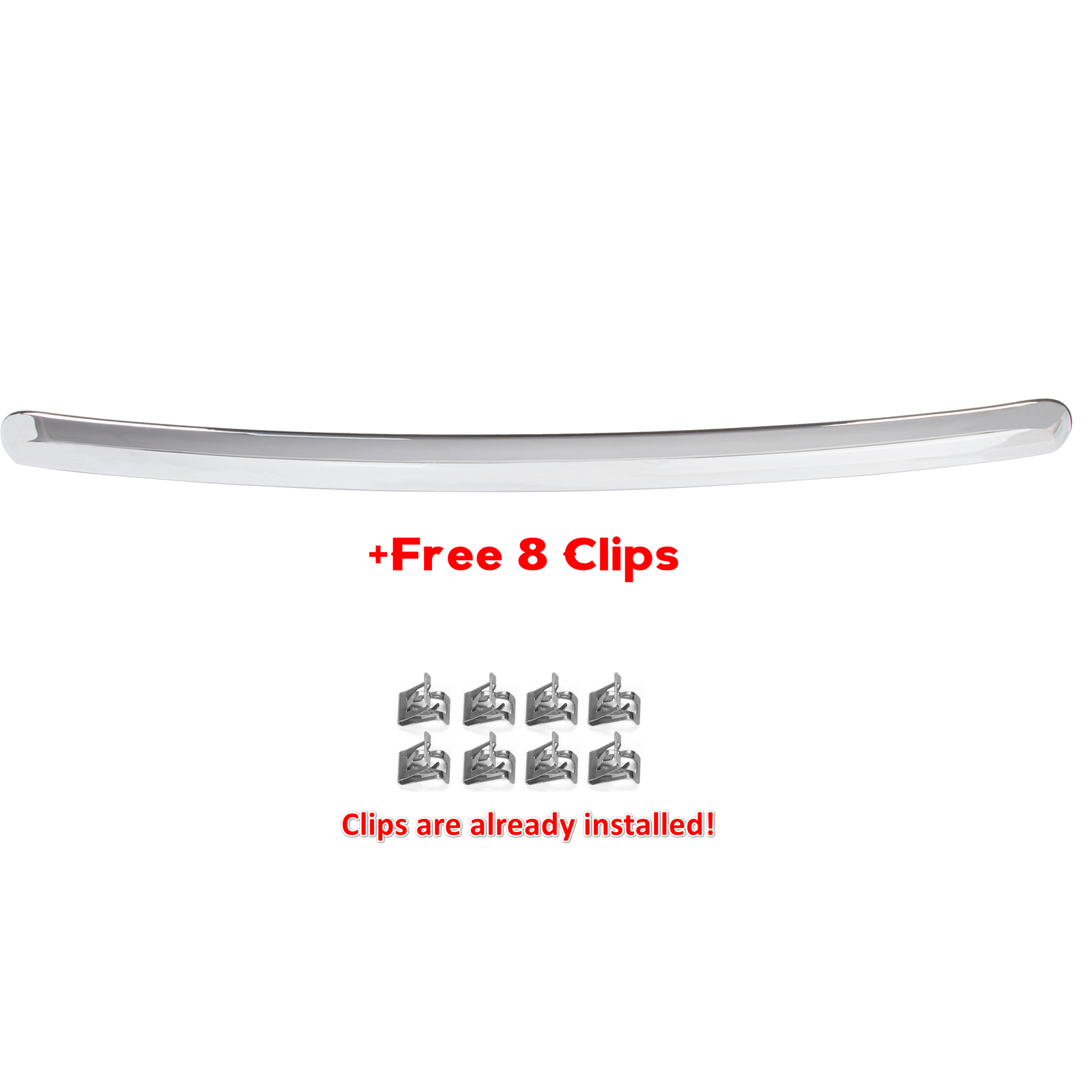 Chrome Hood Molding Trim Moulding For 07-13 GMC Sierra 1500 2500 3500 GM1235109