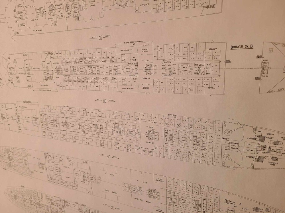RMS Titanic Deck Plan: Easy-to-Frame, Detailed, & Accurate