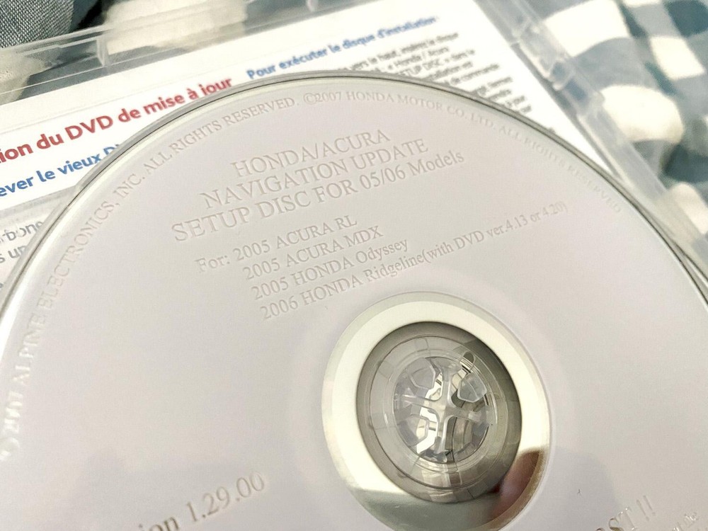 HONDA /ACURA NAVAGATION UPDATE SETUP DISC
