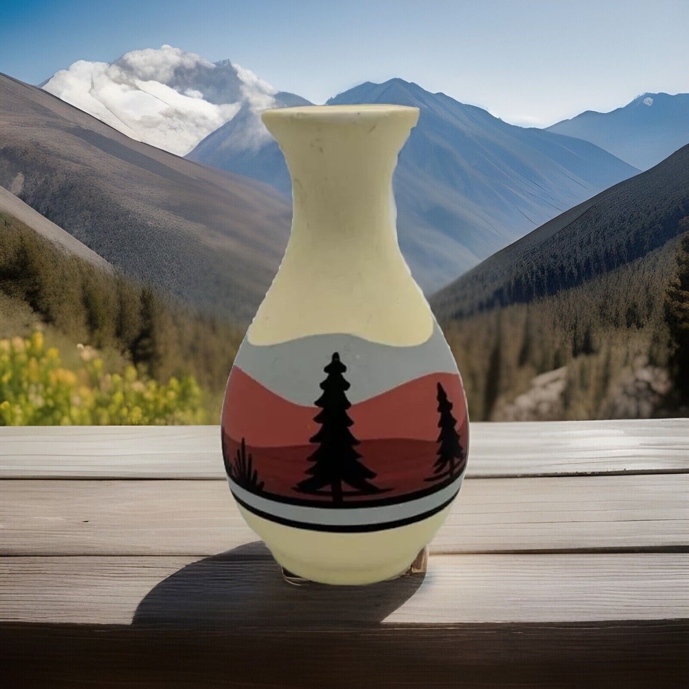 Tesa Hand Painted Small Clay Vase