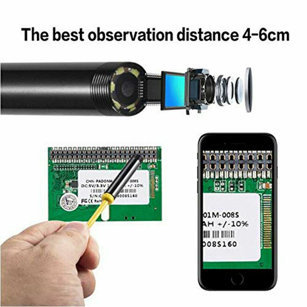 HD Snake Endoscope Borescope Inspection Camera 7mm for USB Type C Android PC