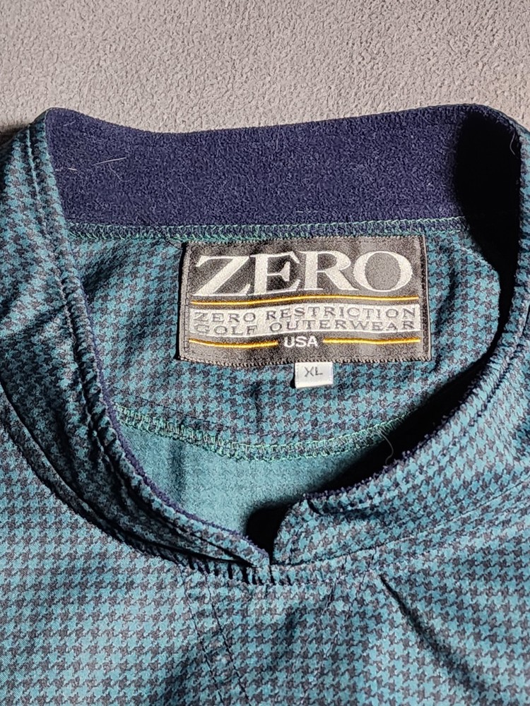 Zero Restriction Jacket Men XL Green Windbreaker Pullover Lightweight Golf USA