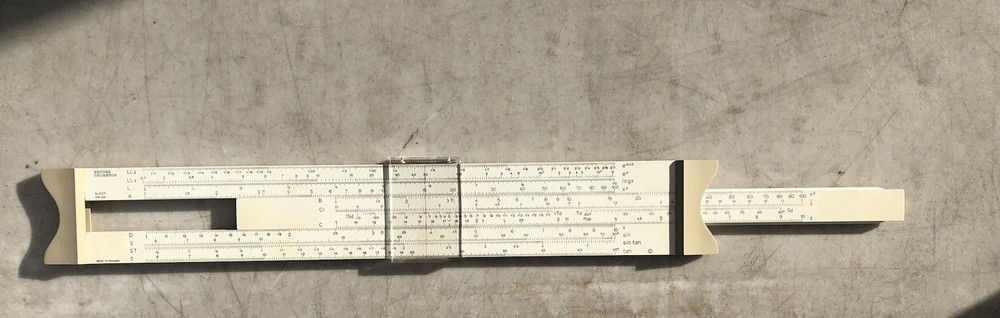 British Thornton Slide Ruler In Plastic Case