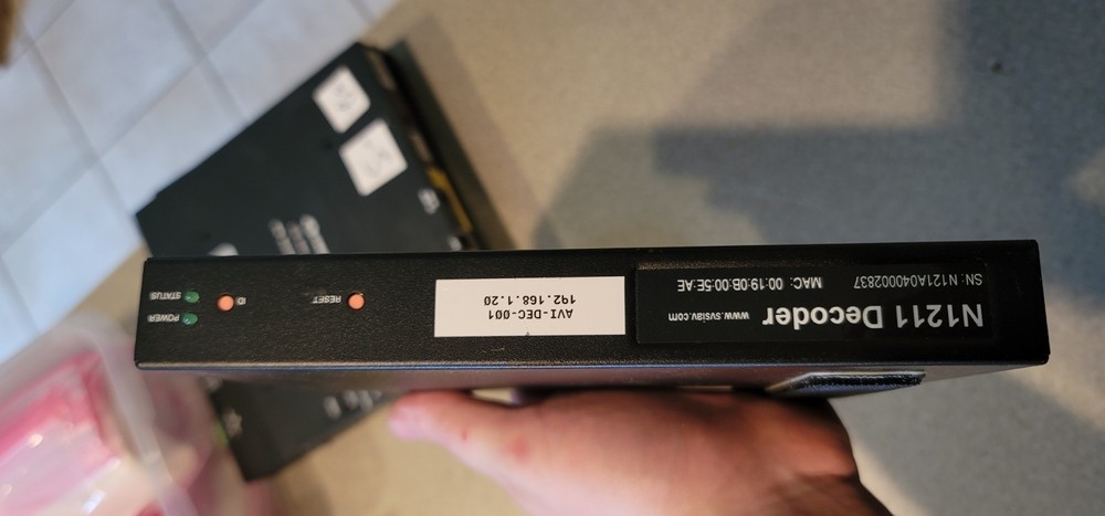 SVSI N1211 NETWORKED AV DECODER, NO AC ADAPTER