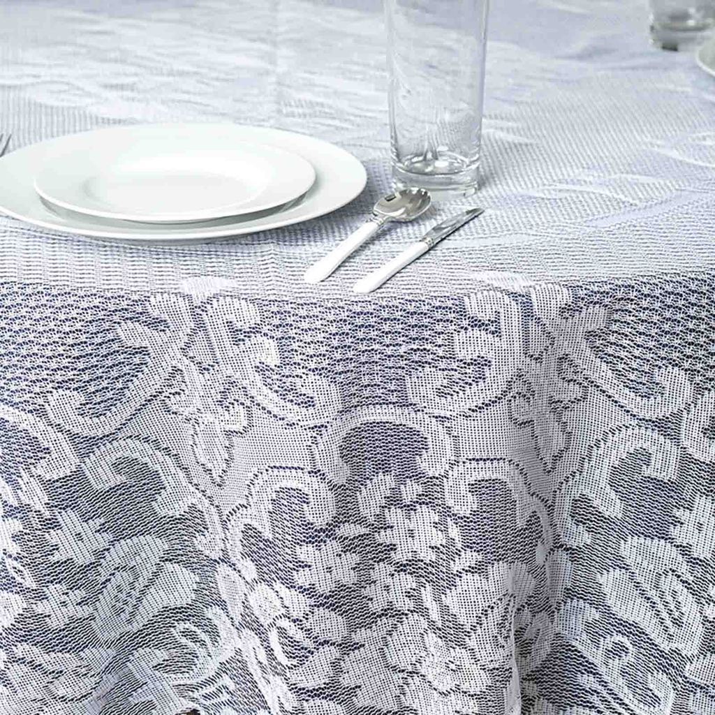 IVORY 70 ROUND Floral LACE TABLECLOTH Wedding Party Catering Kitchen Linens SALE