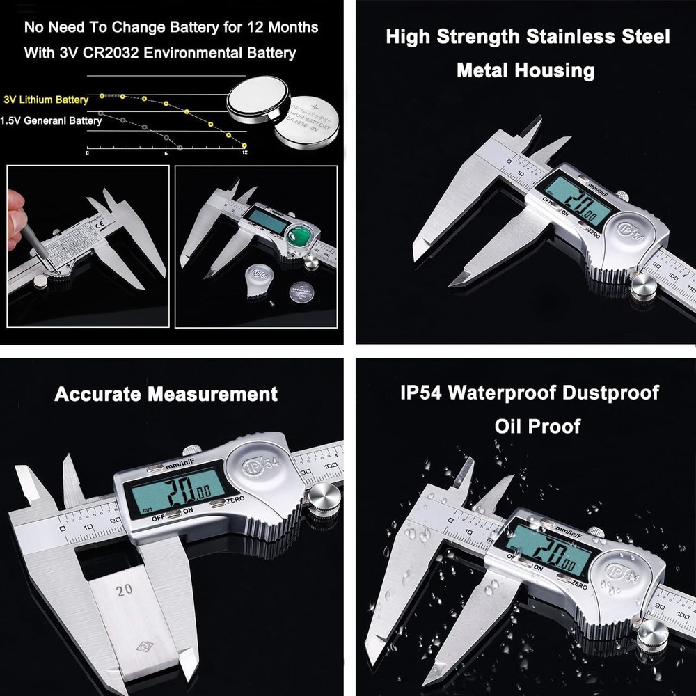 Splash Proof 12" Caliper Measuring Tool
