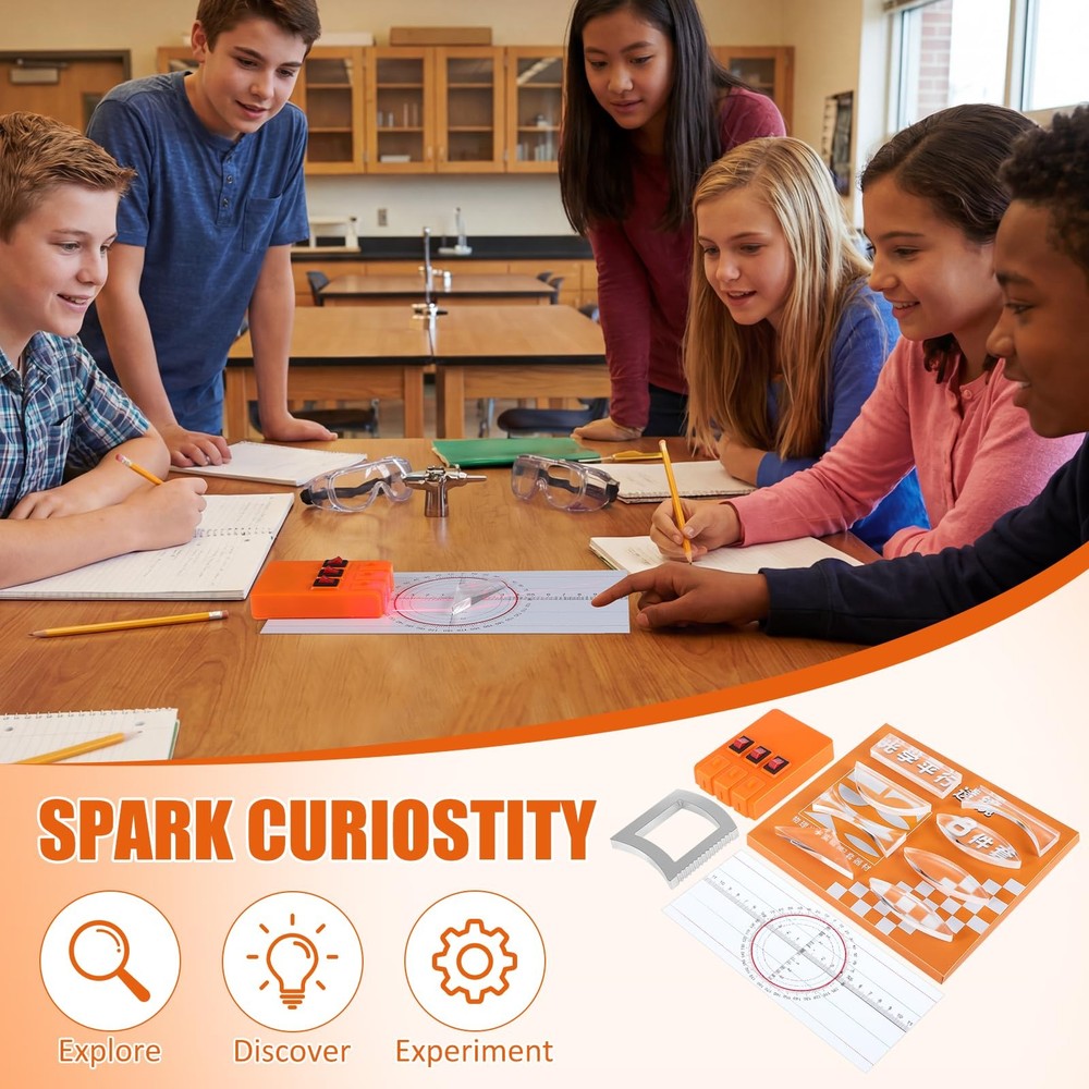 1 Set Multifunction Optical Experiment Kit Prism Reflector Refraction Physics