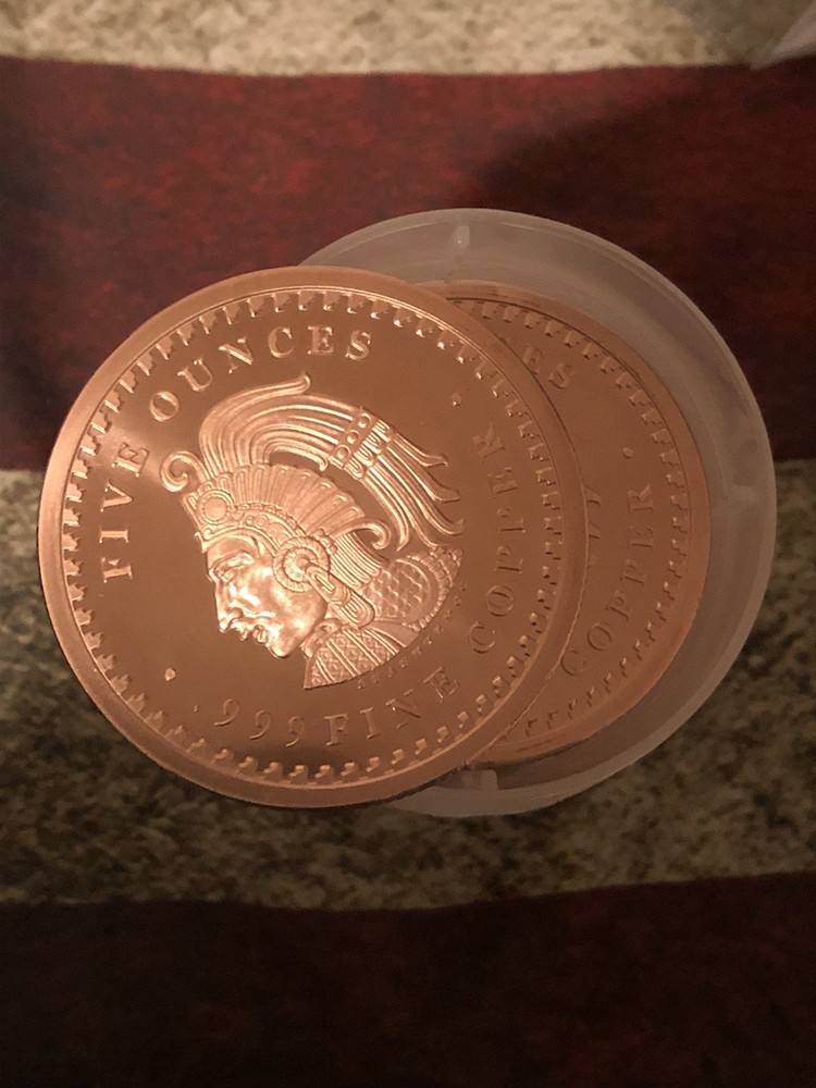 5 oz Copper Round Aztec Calendar GSM