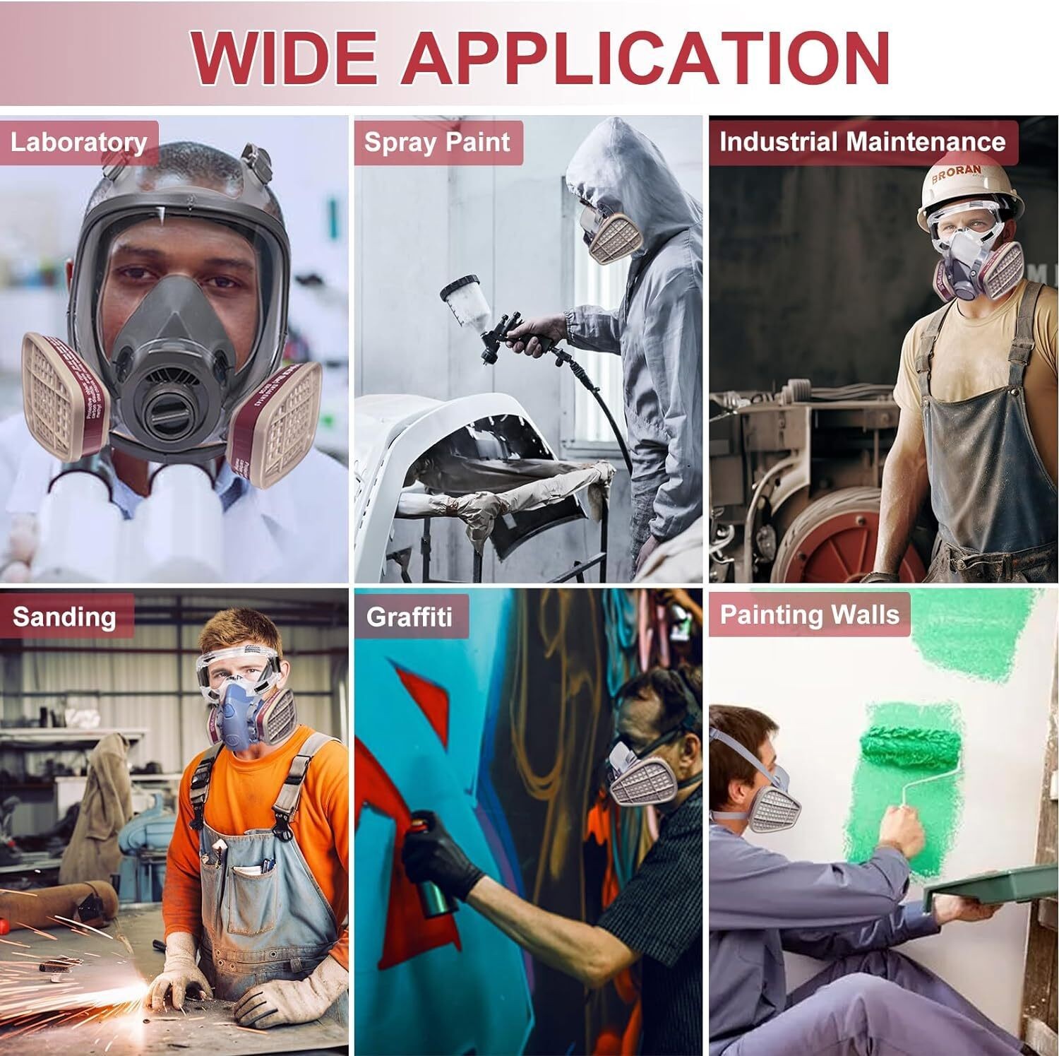 1-10Pair 6001CN Organic Cartridge Filters For 6200 6000 7502 Respirator Gas Mask