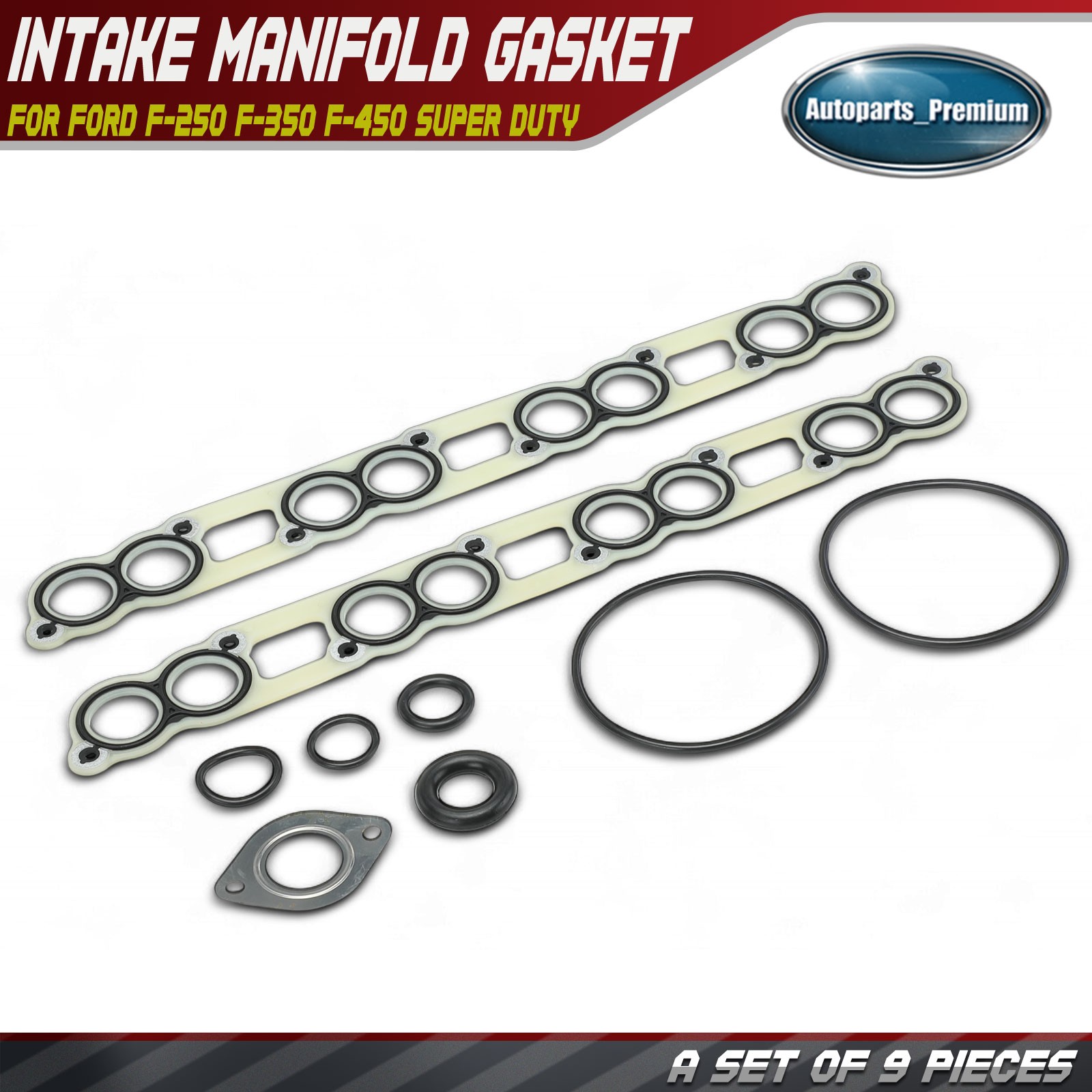 Engine Intake Manifold Gasket Set for Ford F-250 F-350 F-450 Super Duty V8 6.0L