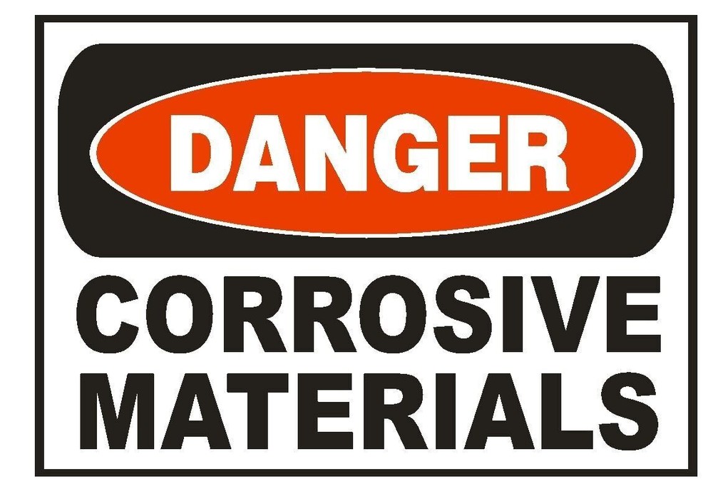 Danger Corrosive Materials Sticker Decal