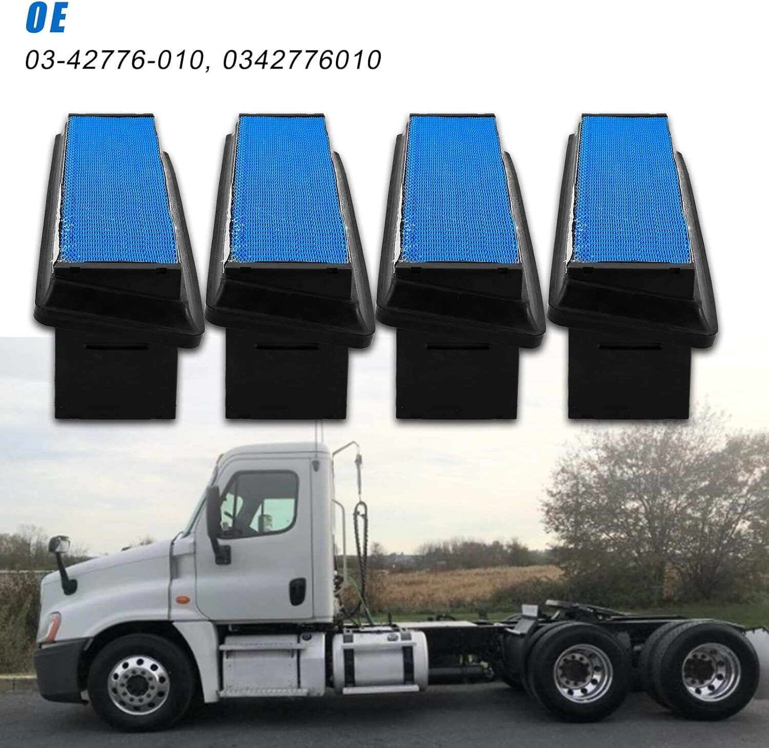 NEW 4Pcs 03-42776-010 Engine Air Filter Fit for 2018-2022 Freightliner Cascadia