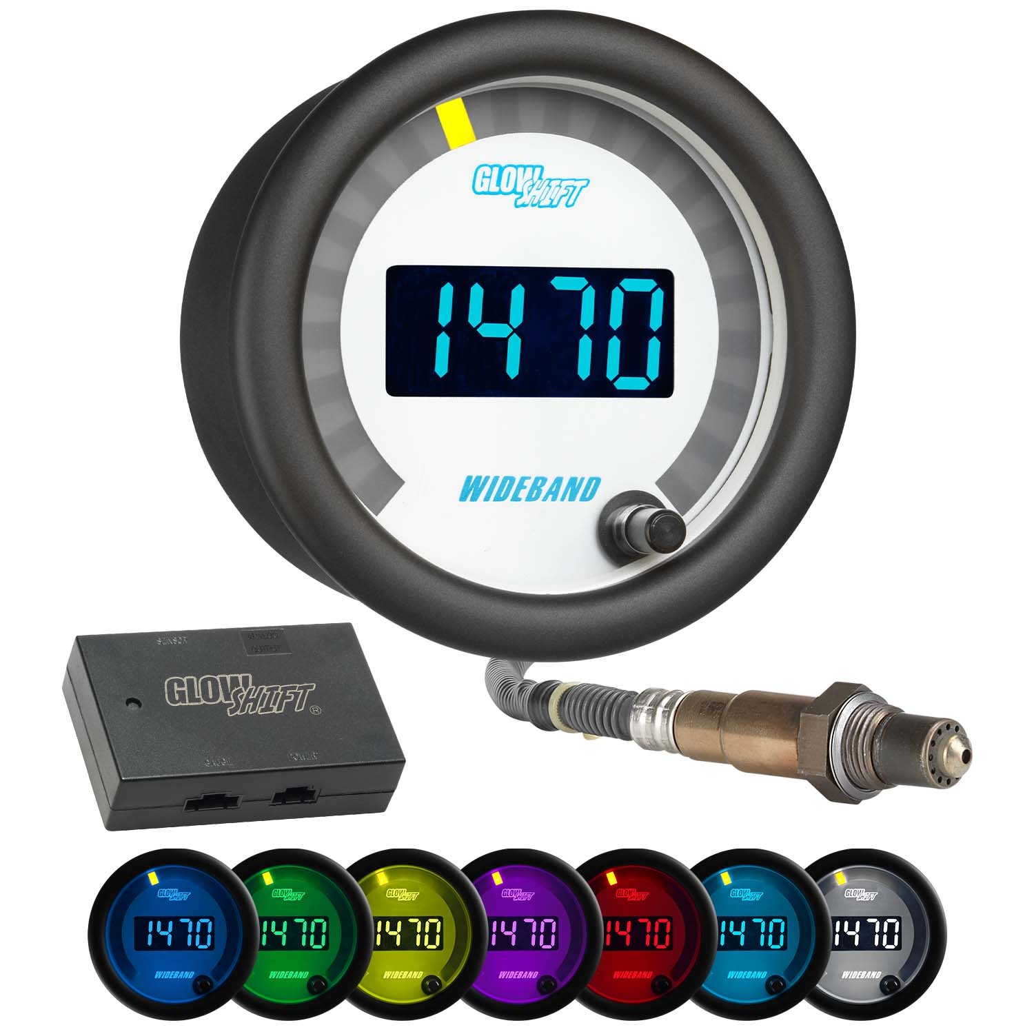 52mm GlowShift White 7 Series Digital Wideband Air/Fuel Gauge