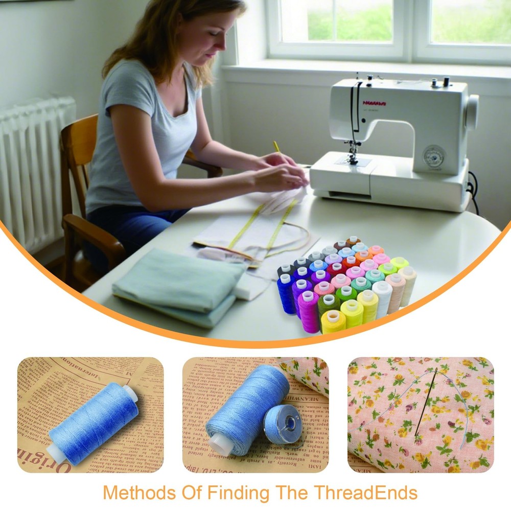 72 PCS Bobbins Sewing Threads Kit 36 Colors Spools, Polyester Prewound Case Set