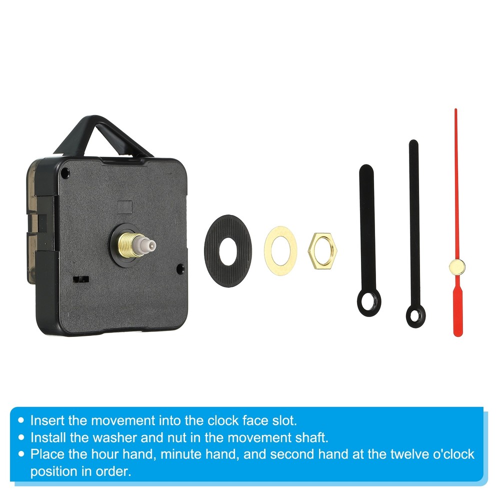 Clock Mechanism Replacement, 2Set Quartz Clock Mechanism DIY Wall Clock, 14013