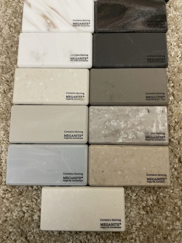 13 Solid Surface Samples Brown Black White Colors Arts Crafts Meganite￼