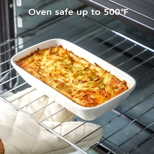 13.5oz Ceramic Small Baking Dish 7 × 4.3 x 1.5 Inch Baking 4 Pack Rectangle