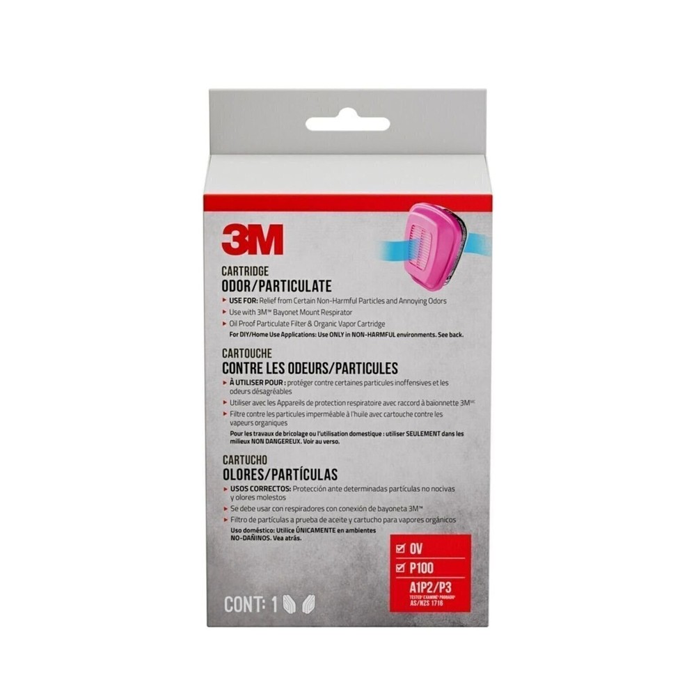 3M Replacement Cartridges, Household Multi-Purpose Respirator
