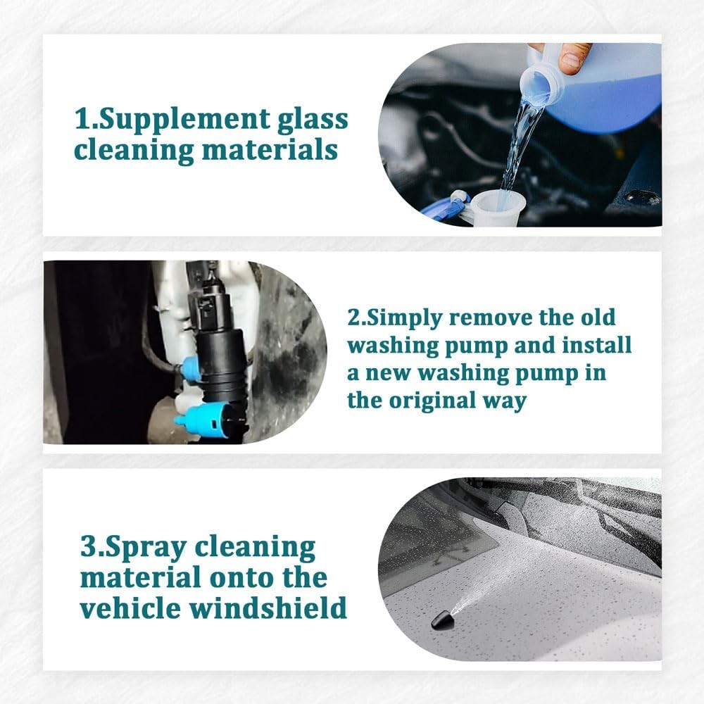 Windshield Washer Fluid Pump Replacement, with...