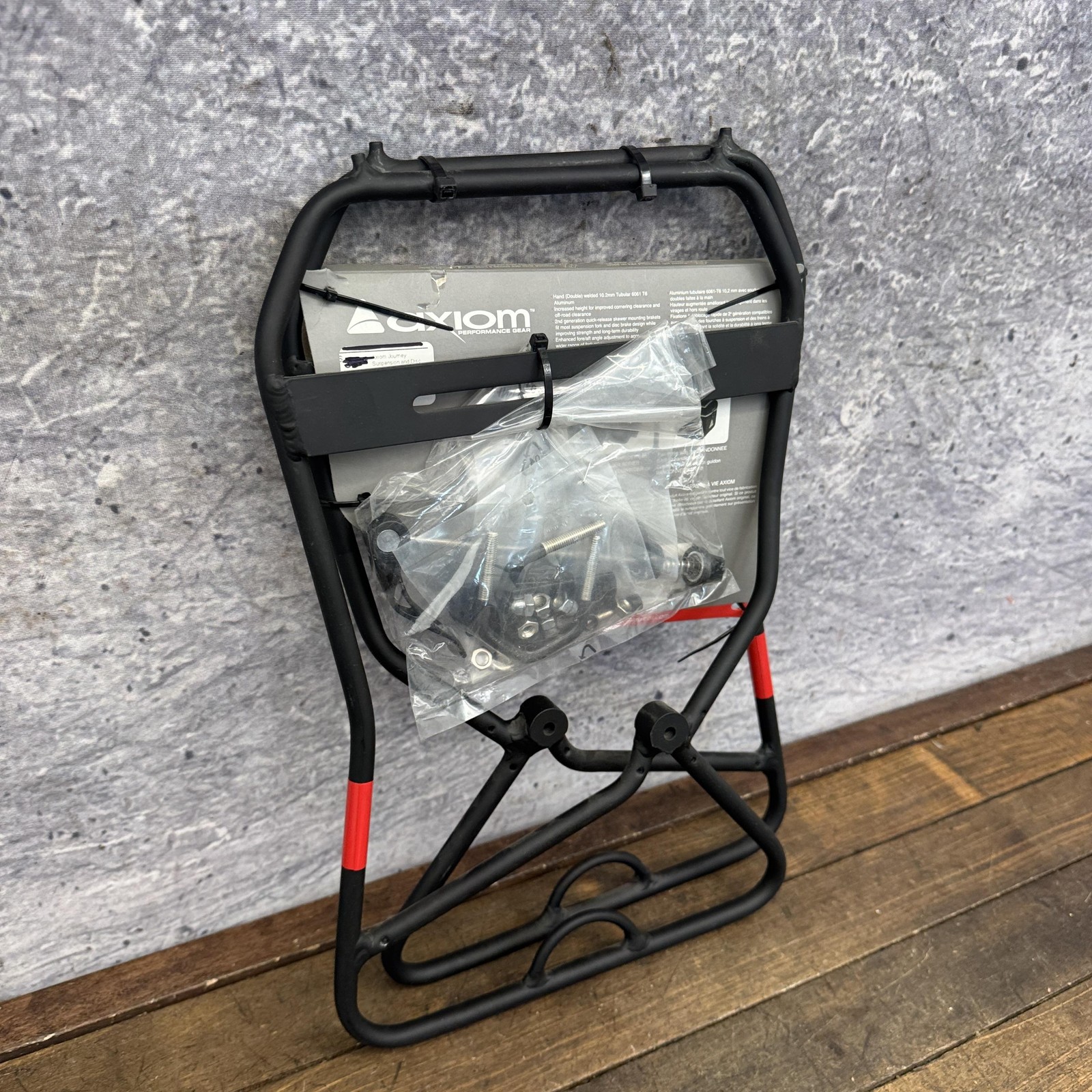 Axiom Journey Suspension Disc Lowrider Front Rack Black Alloy Bike Pannier Tour