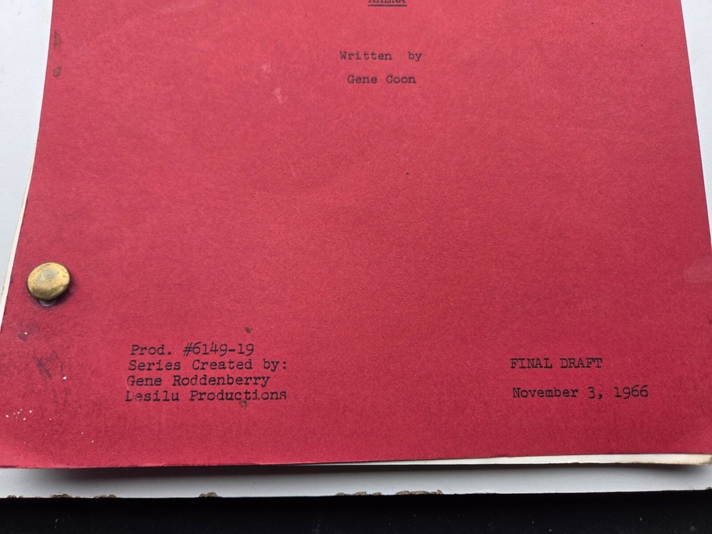 Star Trek "Arena" Final Draft by Gene Coon TV Script