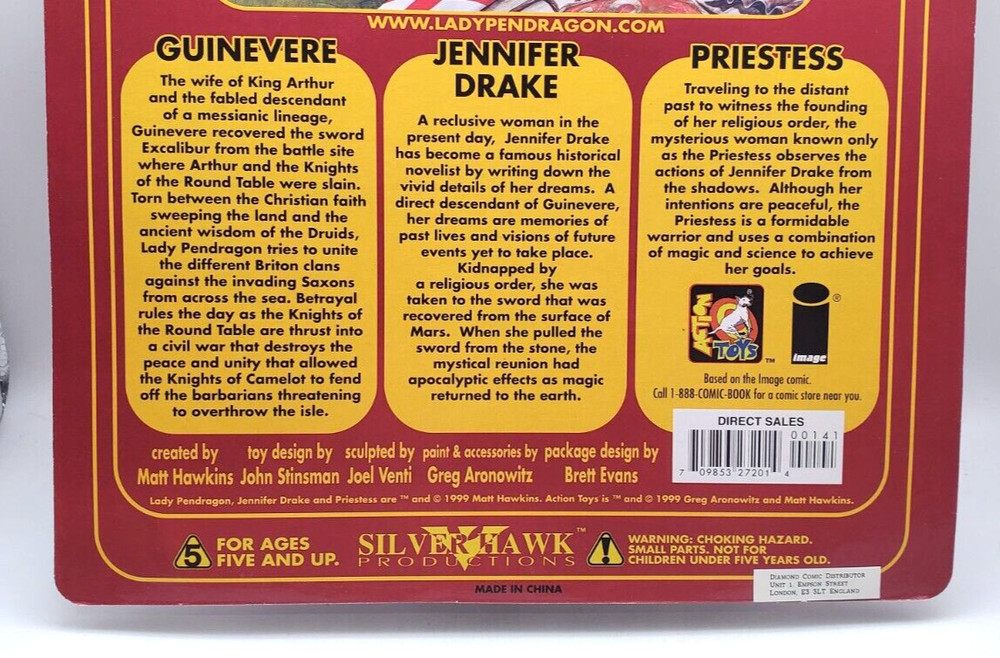 Lady Pendragon Priestess, Regular Edition, 6 1/2" Poseable Action Mint