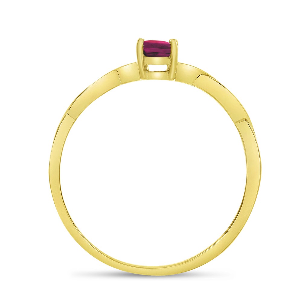 14k Yellow Gold Oval Ruby Ring