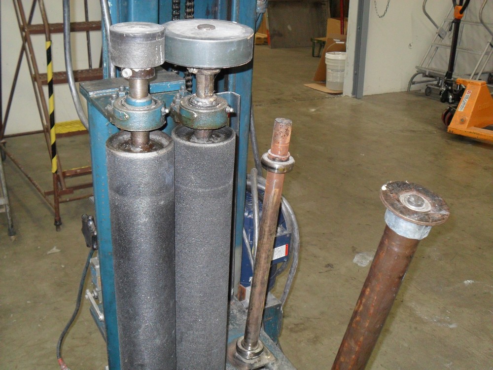 LANTECH STS-80LB Semi-Automatic Stretch Wrapper USED 48" platform 110 V
