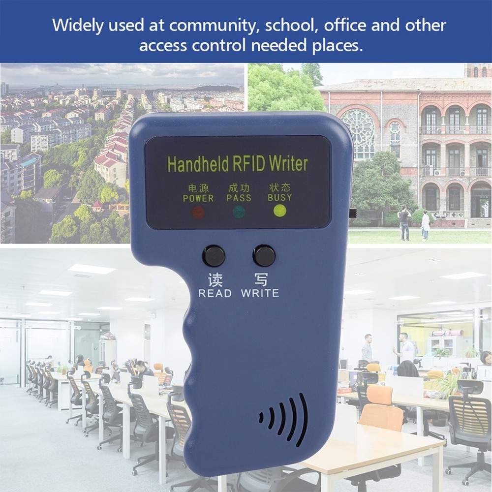 125KHz EM4100 Portable Handheld RFID ID Card Copier Reader Writer Duplicator