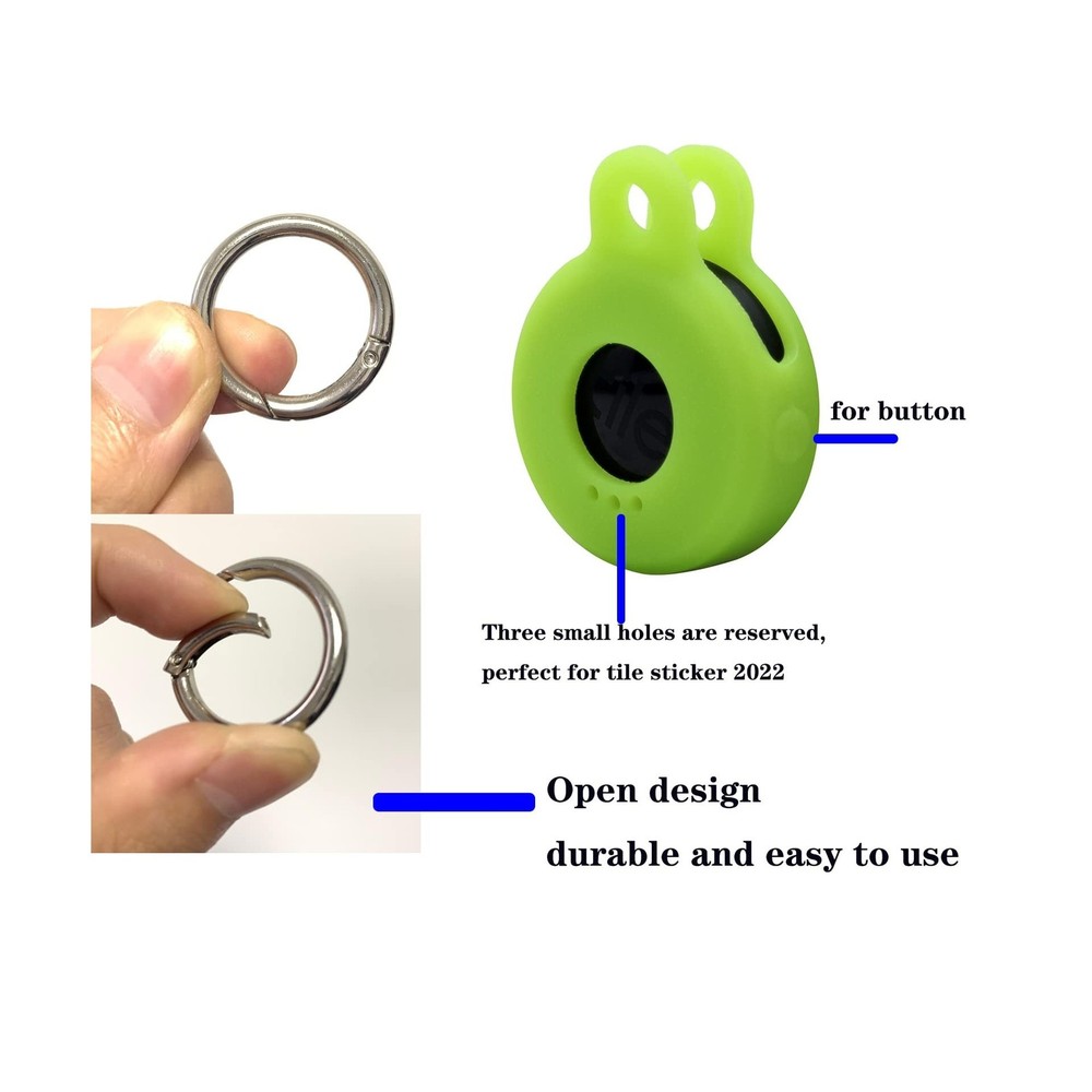 Case for Tile Sticker (2022) 2-Pack. (Glow in Dark)Small Bluetooth Tracker Co...